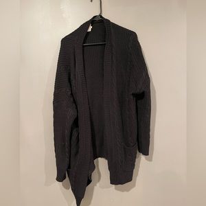 Black knit cardigan